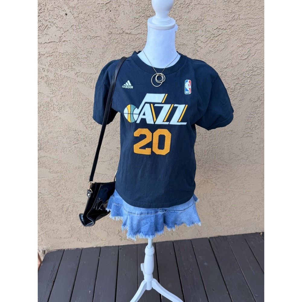 Adidas Men's Utah JAZZ #20 Gordon Hayward Jersey 2 sided T-Shirt sz L large
